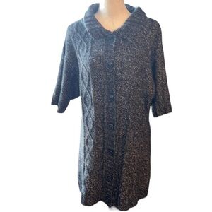 New York and Company women’s charcoal shortsleeved button down sweater dress